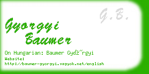 gyorgyi baumer business card